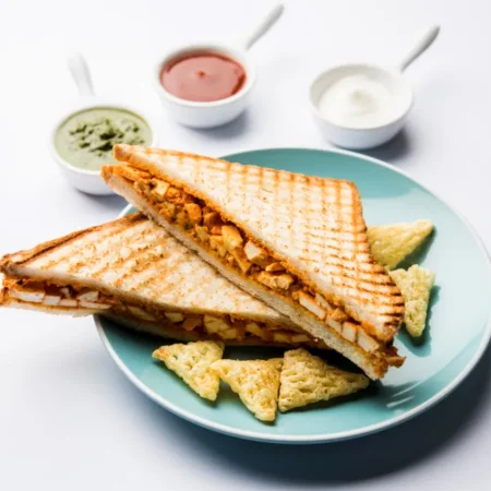 Cheesy Corn Paneer Sandwich