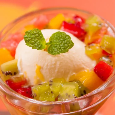 Fruit Salad with Ice Cream