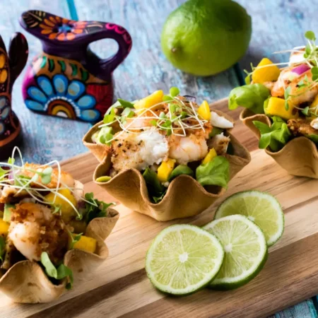 Mexican Prawn Taco Bowl Salad